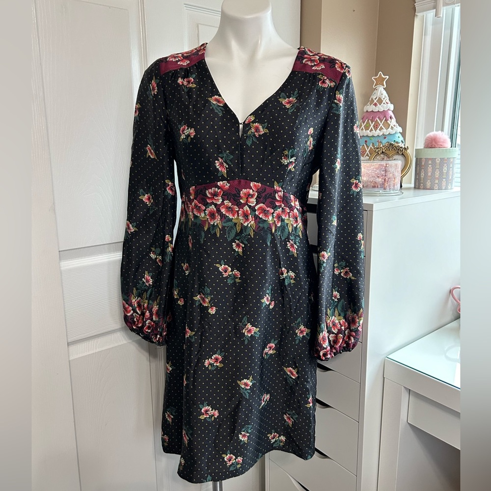 Nanette Lepore Floral and Polka Dot Dress - Picture 1 of 9